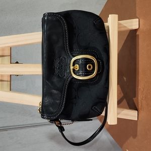Coach Black Signature Wristlet